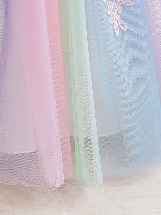 Shein Vestido de princesa con degradado arcoíris para niña - Quierox - Tienda Online