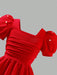 SHEIN Vestido de punto con cuello cuadrado, mangas abultadas y cuentas - Quierox - Tienda Online