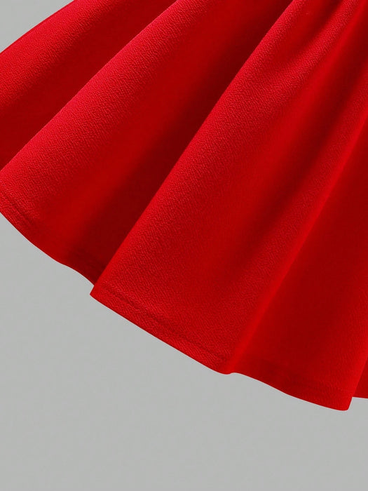 SHEIN Vestido de punto con cuello cuadrado, mangas abultadas y cuentas - Quierox - Tienda Online