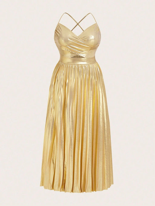 SHEIN Vestido de tirantes Celure de color liso para mujer, talla grande, a la moda - Quierox - Tienda Online