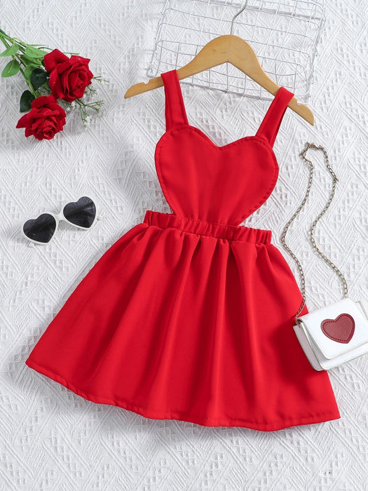 SHEIN Vestido de tirantes finos sencillo e informal de color rojo para chica joven - Quierox - Tienda Online