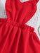 SHEIN Vestido de tirantes finos sencillo e informal de color rojo para chica joven - Quierox - Tienda Online