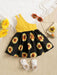SHEIN Vestido de un solo hombro con estampado de girasoles para bebé - Quierox - Tienda Online