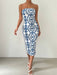 SHEIN Vestido De Verano Con Estampado Casual Y Ajustado Al Cuerpo Sin Tirantes - Quierox - Tienda Online