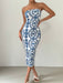 SHEIN Vestido De Verano Con Estampado Casual Y Ajustado Al Cuerpo Sin Tirantes - Quierox - Tienda Online