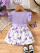 SHEIN Vestido impreso de patrón de mariposa casual y romántico con cinturón - Quierox - Tienda Online