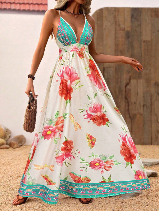 SHEIN Vestido informal moderno Breezaya cruzado sin espalda para vacaciones. - Quierox - Tienda Online