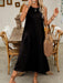 Shein Vestido largo informal de color liso con bolsillos oblicuos para mujer de Breezaya - Quierox - Tienda Online