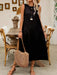 Shein Vestido largo informal de color liso con bolsillos oblicuos para mujer de Breezaya - Quierox - Tienda Online