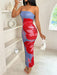 Shein Vestido maxi con estampado floral sin tirantes de moda para mujer de BamGleam - Quierox - Tienda Online