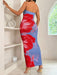 Shein Vestido maxi con estampado floral sin tirantes de moda para mujer de BamGleam - Quierox - Tienda Online