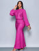 SHEIN Vestido maxi elegante con diseño de cola de sirena y ajuste ceñido para mujer - Quierox - Tienda Online