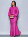 SHEIN Vestido maxi elegante con diseño de cola de sirena y ajuste ceñido para mujer - Quierox - Tienda Online