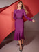SHEIN VESTIDO MIDI DRAPEADO DE SATÉN PREMIUM MOTF - Quierox - Tienda Online
