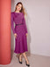 SHEIN VESTIDO MIDI DRAPEADO DE SATÉN PREMIUM MOTF - Quierox - Tienda Online