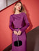 SHEIN VESTIDO MIDI DRAPEADO DE SATÉN PREMIUM MOTF - Quierox - Tienda Online