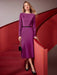 SHEIN VESTIDO MIDI DRAPEADO DE SATÉN PREMIUM MOTF - Quierox - Tienda Online