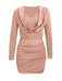 Shein Vestido mini ajustado sexy con escote en V para mujer, color liso, ideal para fiestas de adultos - Quierox - Tienda Online