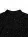 Shein Vestido mini de fiesta con cuello alto y capa brillante de Selianne para mujer, tela de otoño para mujer - Quierox - Tienda Online