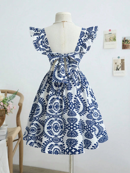 SHEIN Vestido mini para adolescentes de cuello cuadrado sin mangas - Quierox - Tienda Online