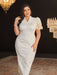 SHEIN Vestido Modelyn de talla grande con mangas abullonadas y escote en V - Quierox - Tienda Online