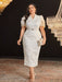 SHEIN Vestido Modelyn de talla grande con mangas abullonadas y escote en V - Quierox - Tienda Online