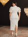 SHEIN Vestido Modelyn de talla grande con mangas abullonadas y escote en V - Quierox - Tienda Online