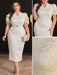 SHEIN Vestido Modelyn de talla grande con mangas abullonadas y escote en V - Quierox - Tienda Online