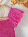 SHEIN Vestido para niña con bajo fruncido y corte láser - Quierox - Tienda Online