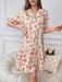 SHEIN Vestido pijama de noche con botones y estampado floral de CottageSlumber - Quierox - Tienda Online
