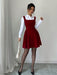 SHEIN Vestido Selianne sin mangas, de corte A, con escote cuadrado y bajo fruncido - Quierox - Tienda Online