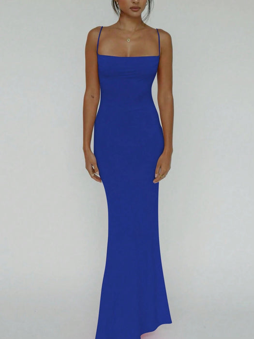 SHEIN Vestido sexy y elegante de color liso con abertura, ajustado, ideal para salir de noche - Quierox - Tienda Online