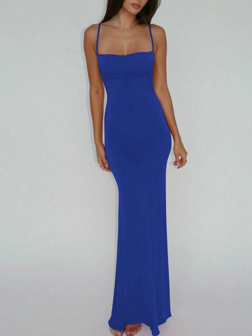 SHEIN Vestido sexy y elegante de color liso con abertura, ajustado, ideal para salir de noche - Quierox - Tienda Online
