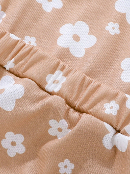 SHEIN Vintaside Kids Mono De Tirantes Con Volantes De Borde De Contraste - Quierox - Tienda Online