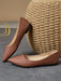 Shein WHDXY Mocasines planos de color liso con punta para mujer - Quierox - Tienda Online