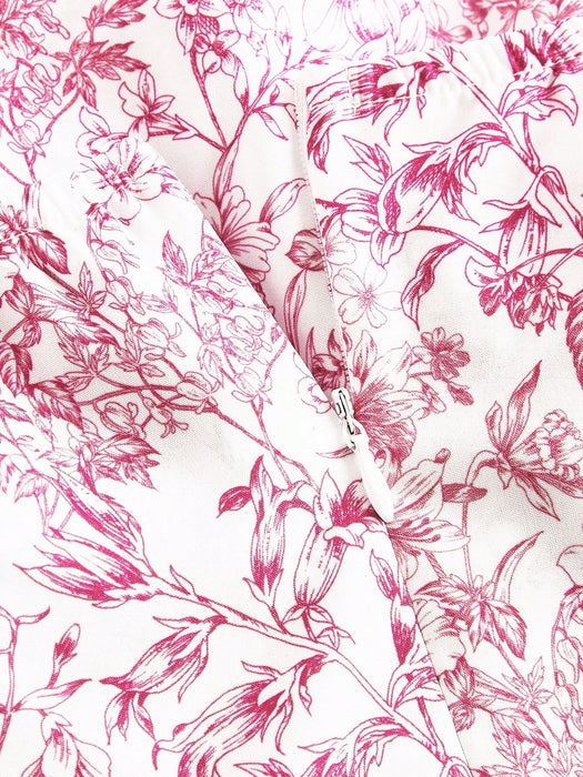 SHEIN x Marika Sila SHEIN MOD Vestido de verano rosa con estampado floral - Quierox - Tienda Online