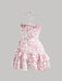 SHEIN x Marika Sila SHEIN MOD Vestido de verano rosa con estampado floral - Quierox - Tienda Online