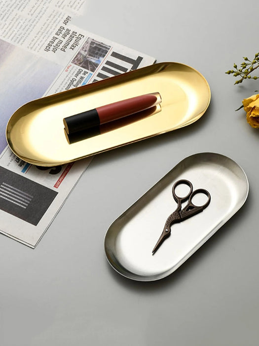 Shein XIYIJIA 1 pieza Fuente rectangular de acero inoxidable para salsa de sushi o postres - Quierox - Tienda Online