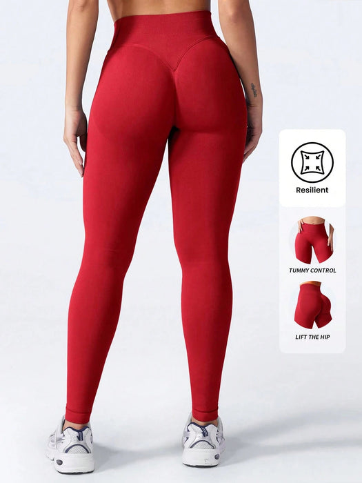 SHEIN Yefecy Leggings deportivos sin costuras de cintura alta para mujer - Quierox - Tienda Online