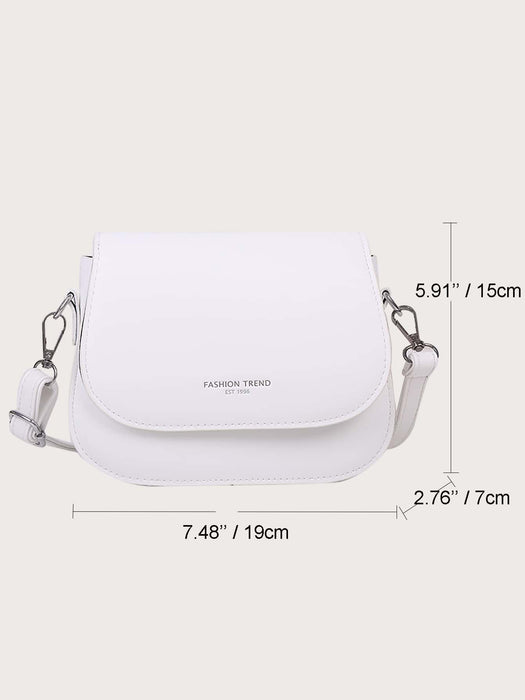 SHEIN Yogodlns Bolsa de sillín ligera, informal, con detalle de letras - Quierox - Tienda Online