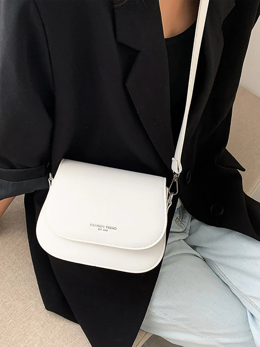 SHEIN Yogodlns Bolsa de sillín ligera, informal, con detalle de letras - Quierox - Tienda Online