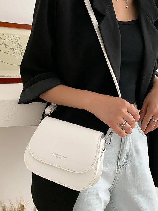SHEIN Yogodlns Bolsa de sillín ligera, informal, con detalle de letras - Quierox - Tienda Online