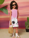 SHEIN Young Girls Vestido sin mangas con estampado de gato de dibujos - Quierox - Tienda Online