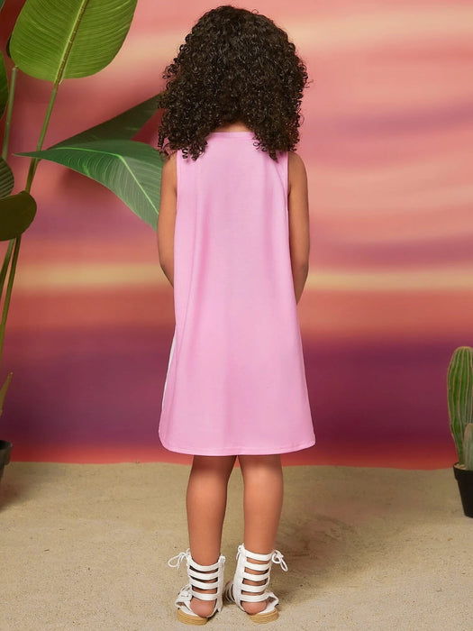 SHEIN Young Girls Vestido sin mangas con estampado de gato de dibujos - Quierox - Tienda Online