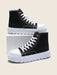 SHEIN Zapatillas altas de lona para mujer, transpirables, cómodas, ligeras, con suela gruesa - Quierox - Tienda Online