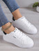 SHEIN Zapatillas blancas para mujer, zapatos casuales con plataforma, diseño de suela gruesa - Quierox - Tienda Online
