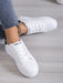 SHEIN Zapatillas blancas para mujer, zapatos casuales con plataforma, diseño de suela gruesa - Quierox - Tienda Online