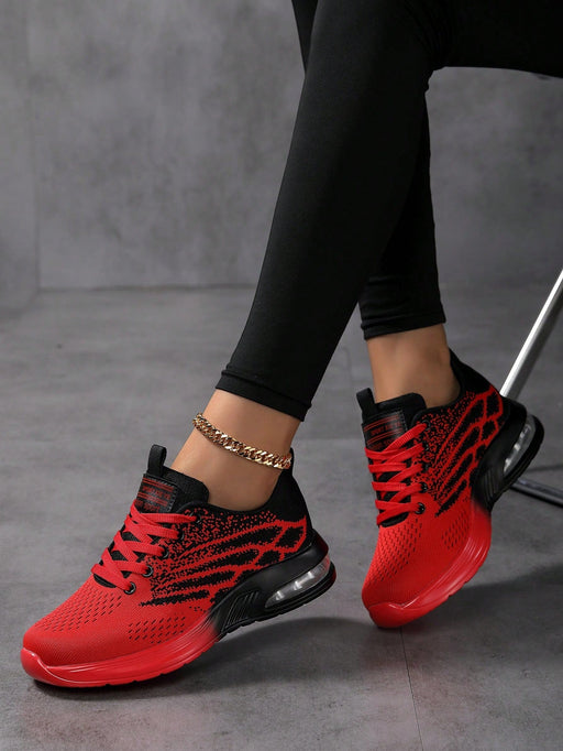 SHEIN Zapatillas casuales para mujer con suela de cojín de aire, cómodo para todas las estaciones - Quierox - Tienda Online