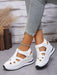 Shein Zapatillas de cuña con plataforma para mujer de otoño/invierno, zapatos casuales planos - Quierox - Tienda Online