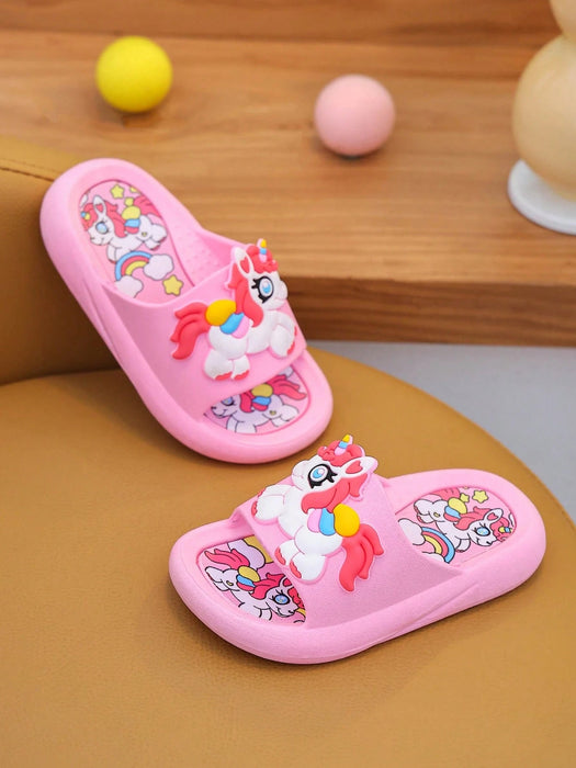 Shein Zapatillas de unicornio con dibujos animados de moda para niñas - Quierox - Tienda Online